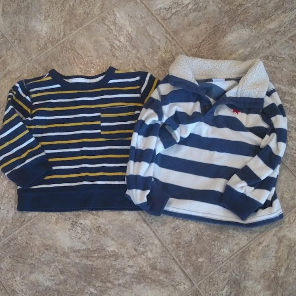 Carter's 2T Fleece Pullover & Striped Sweater